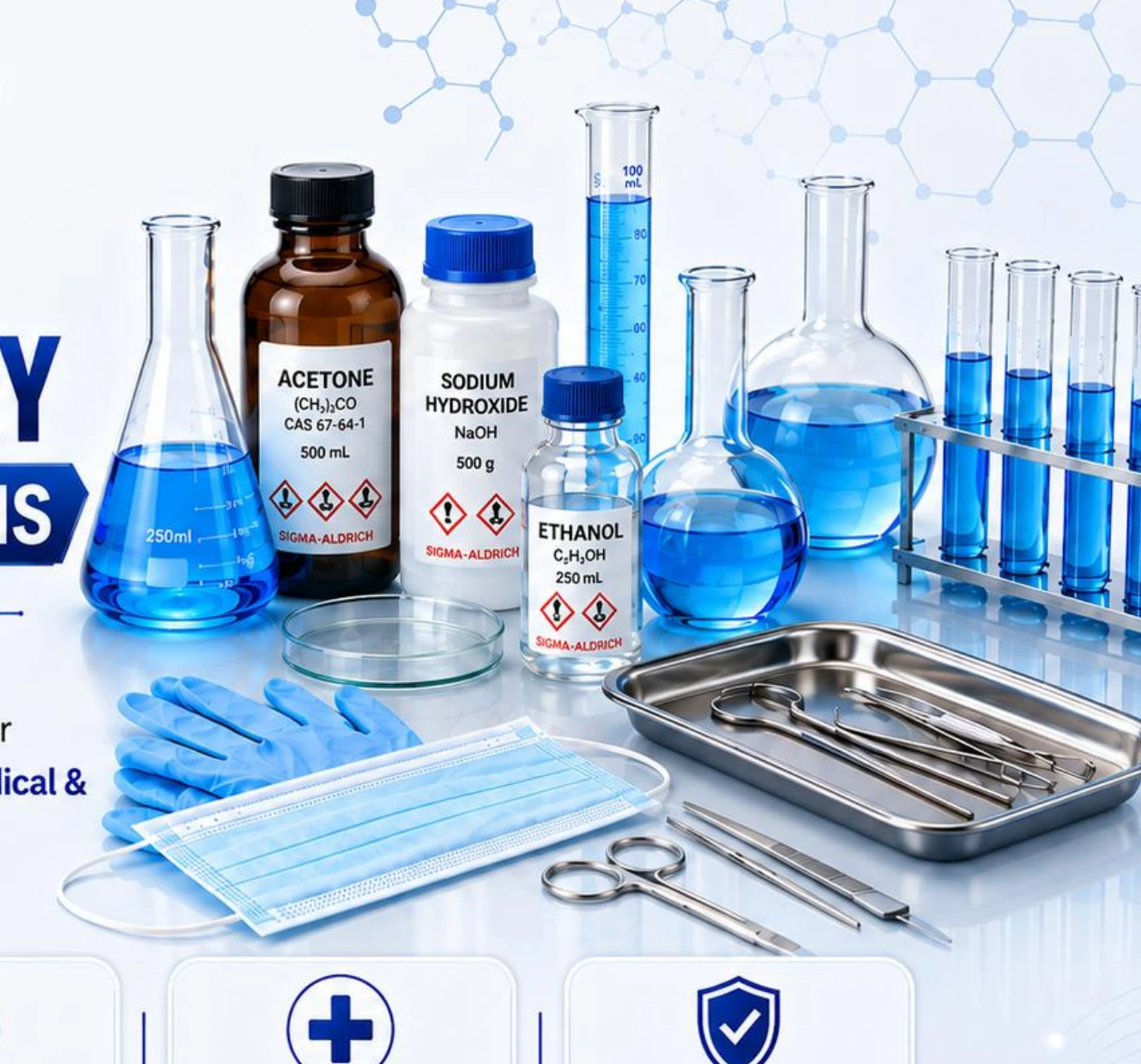 Laboratory, scientific and medical supplies